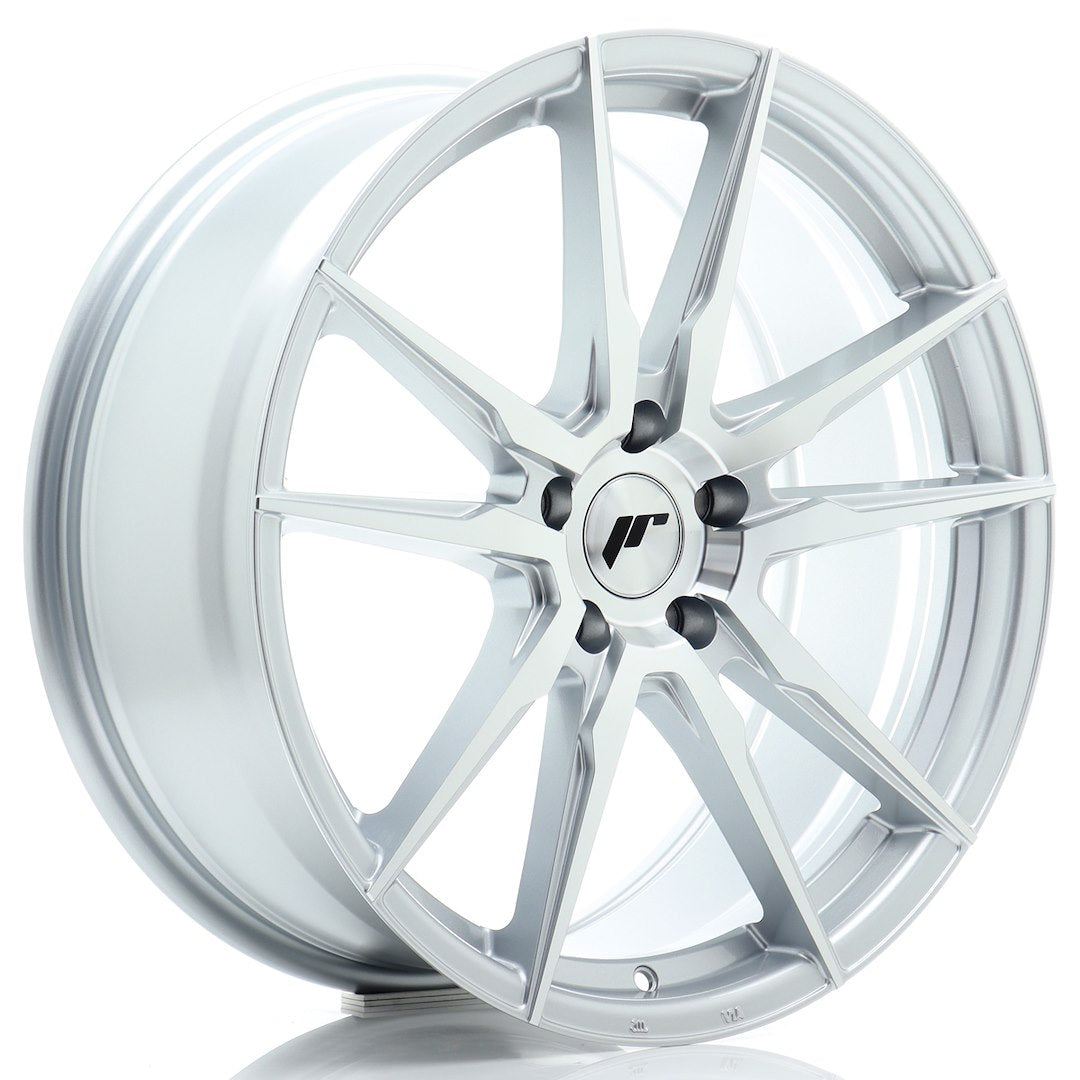 Llanta Japan Racing JR-21 22x9" 5 tornillos a medida ET30-45 plata