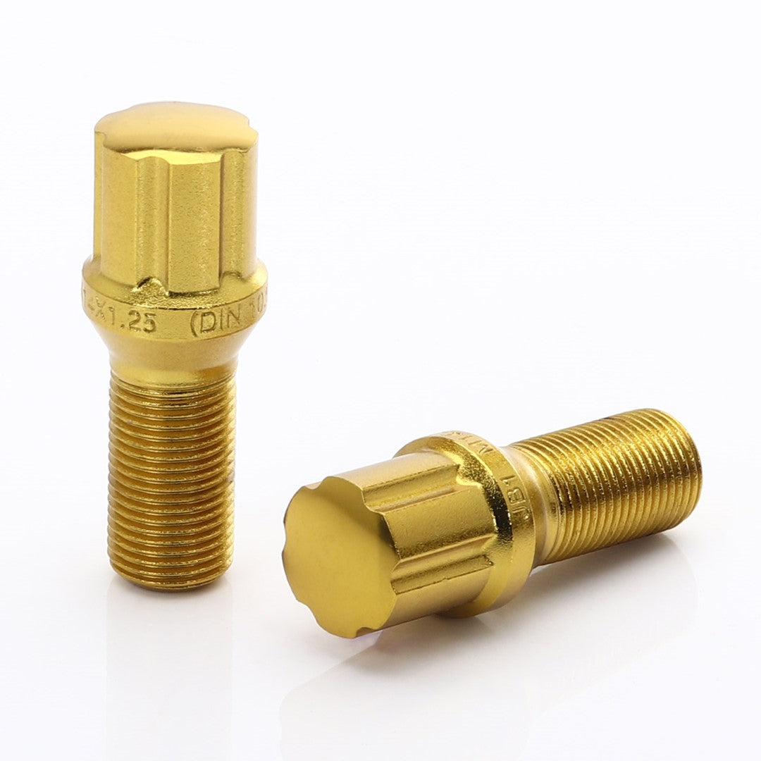 Tornillos de rueda JB1 M14x1.25 en dorado (20 unidades)