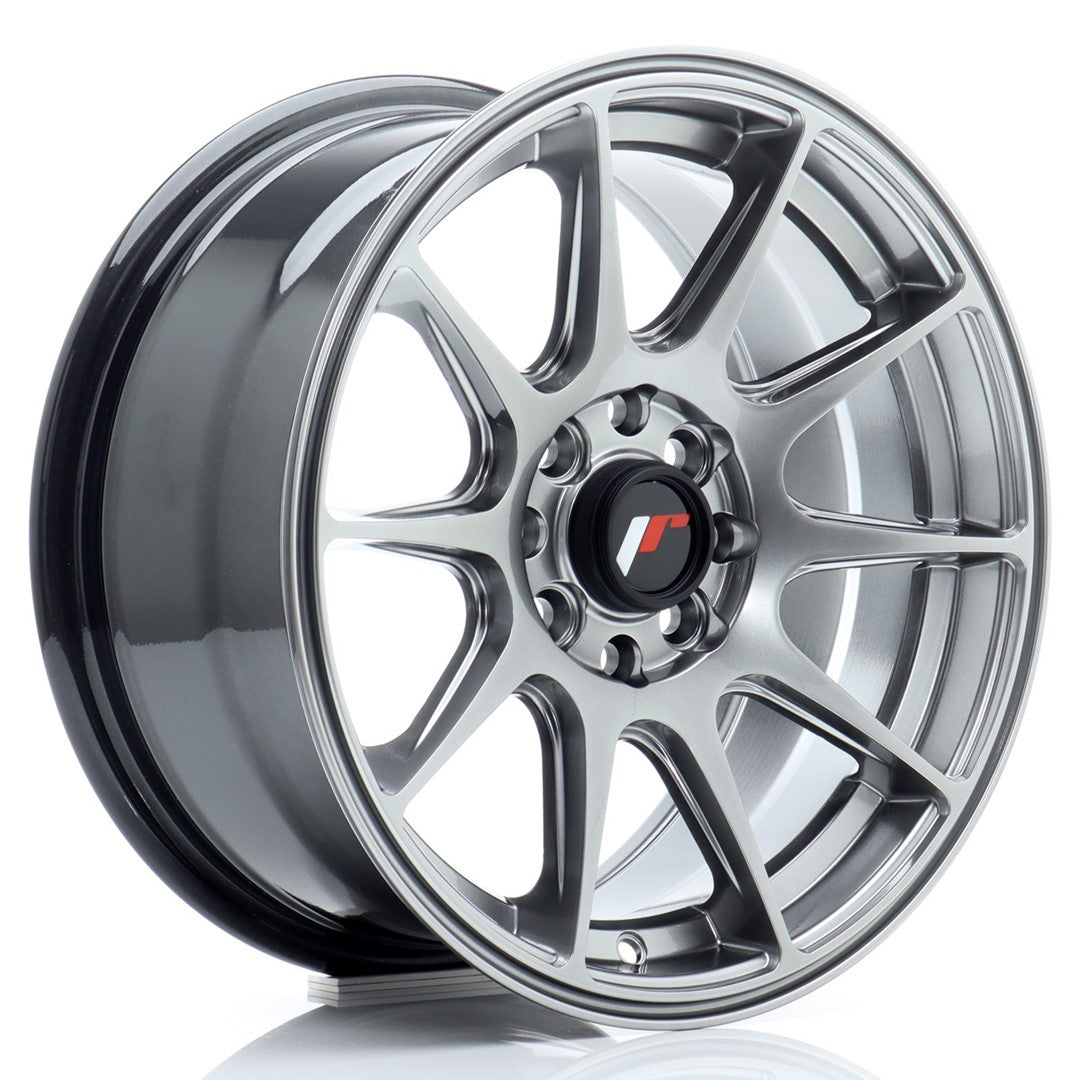 Llanta Japan Racing JR-11 15x7" 4x100/4x108 ET30 negro hyper