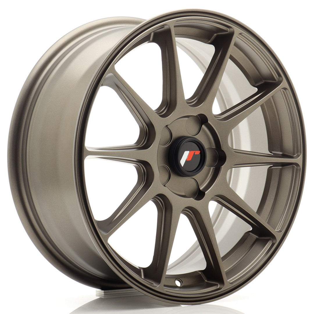 Llanta Japan Racing JR-11 17x7" 5 tornillos a medida ET20-38 bronce