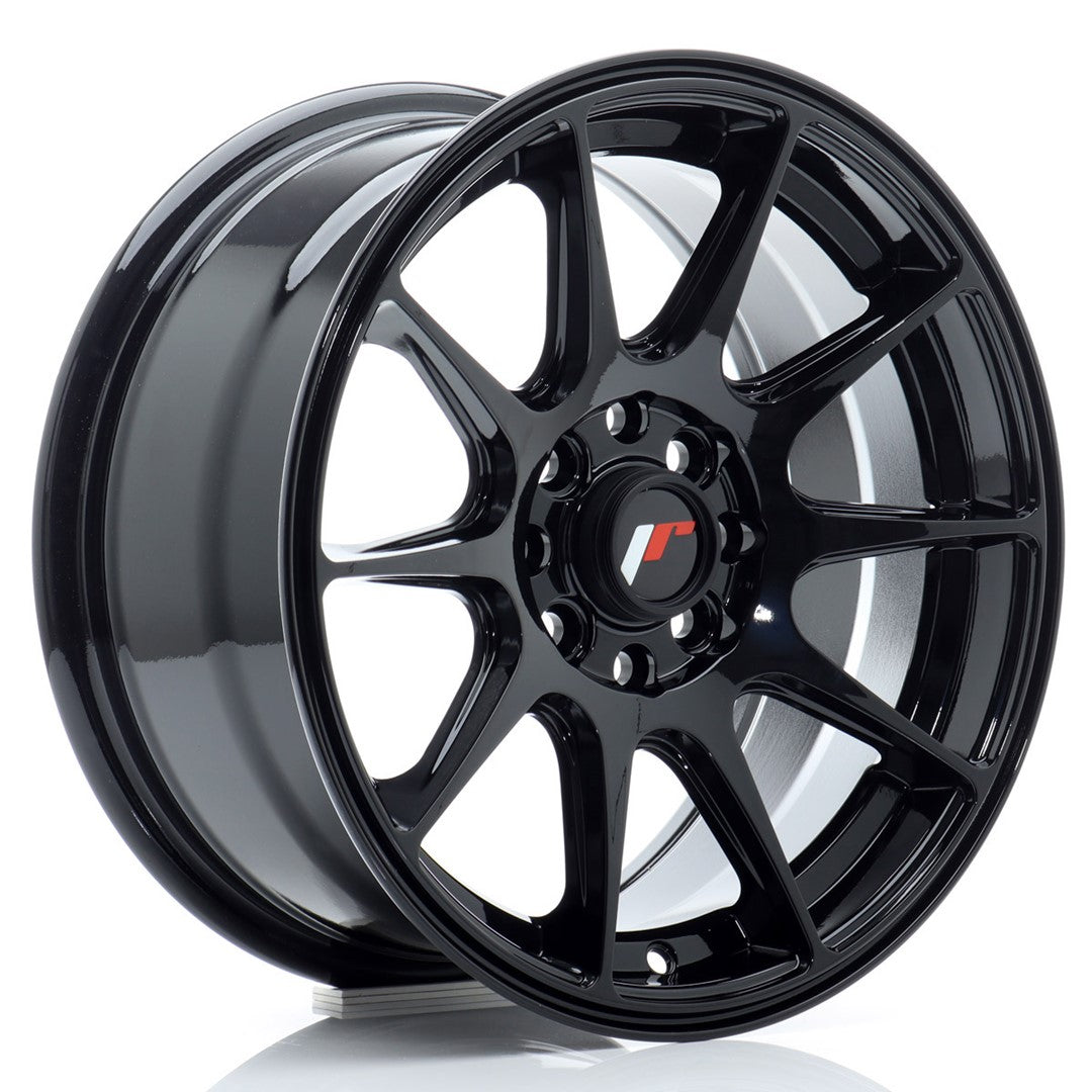 Llanta Japan Racing JR-11 15x7" 4x100/4x108 ET30 negro brillo
