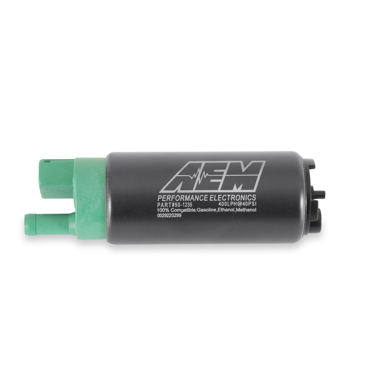 Bomba de gasolina AEM 400 l/h compacta para E85, salida simple