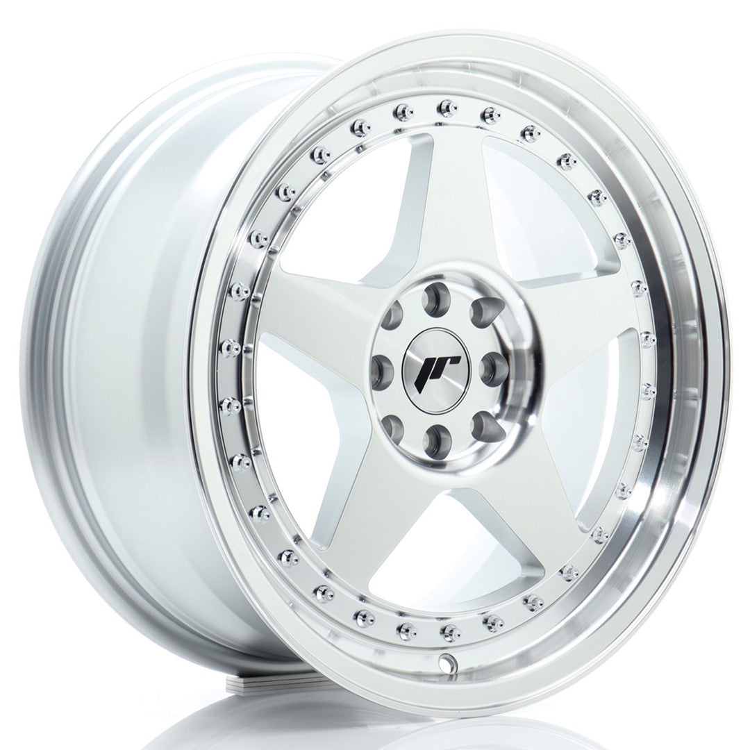 Llanta Japan Racing JR-6 17x8" 4x100/4x114.3 ET35 plata mecanizada