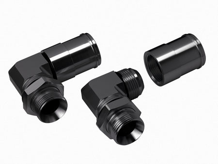 Racor acodado giratorio Davies Craig 16AN ORB a espiga de 38 mm, aluminio