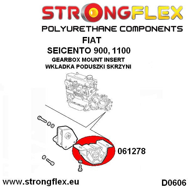 Inserto de soporte de caja de cambios Fiat Seicento (061278B)