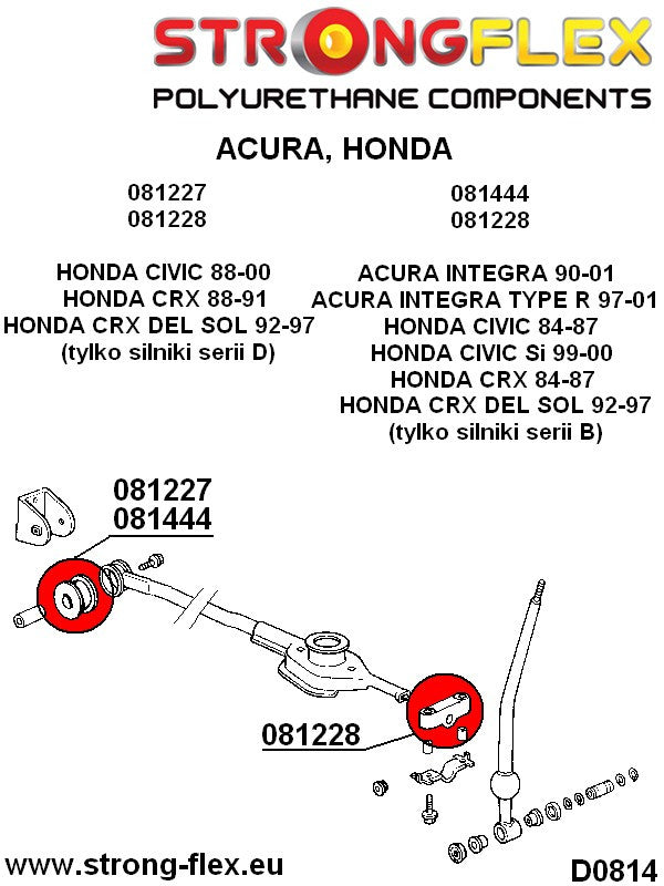 Silentblock estabilizador de la palanca de cambios 32mm Honda Civic EM1 CRX (081227B)
