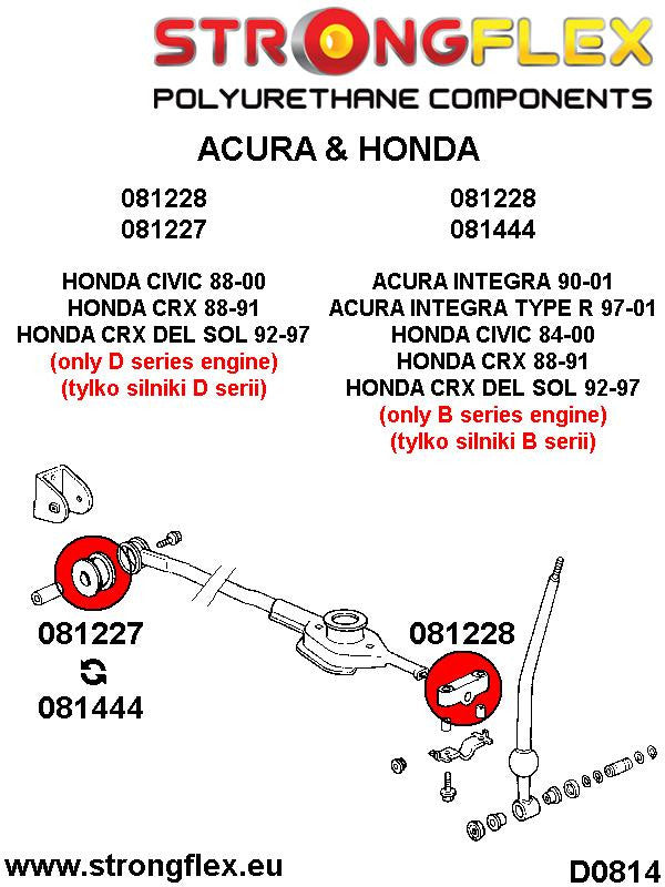 Soporte de la extensión de la palanca de cambios Acura Integra DB6 DC1 DC2 (081228B)