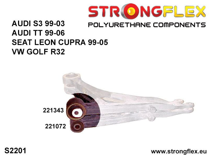Silentblock delantero del brazo delantero SPORT Audi A3 8L 8N 1J R32 1M 8T (221343A)