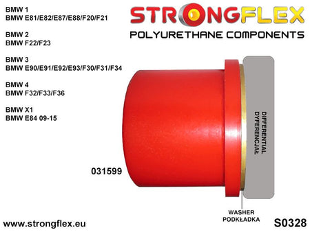 Silentblock trasero del soporte del diferencial trasero BMW Serie 1 E81 E82 (031599B)