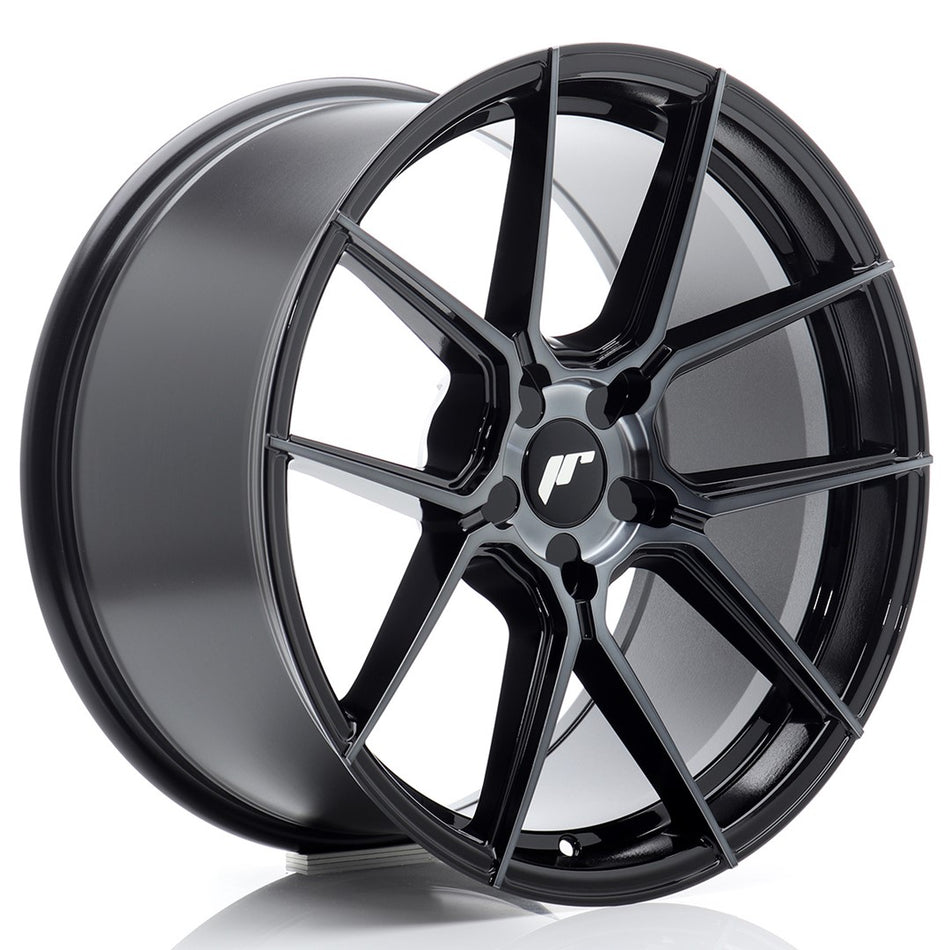 Japan Racing JR-30 Extreme Concave 19x9" (5 hole custom PCD) ET20-40, Machined Black, Tinted Face