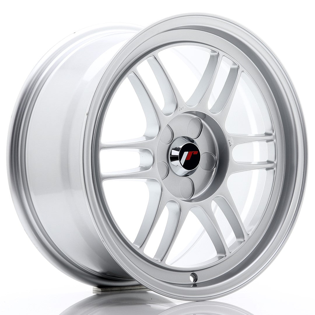 Llanta Japan Racing JR-7 17x8" 5 tornillos a medida ET35 plata