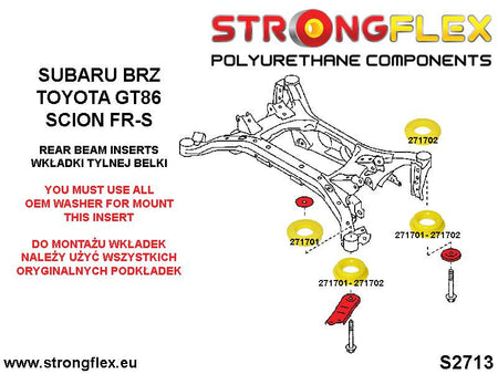 Juego de insertos para carro trasero SPORT Subaru BRZ GT86 GR86 FR-S (276182A)