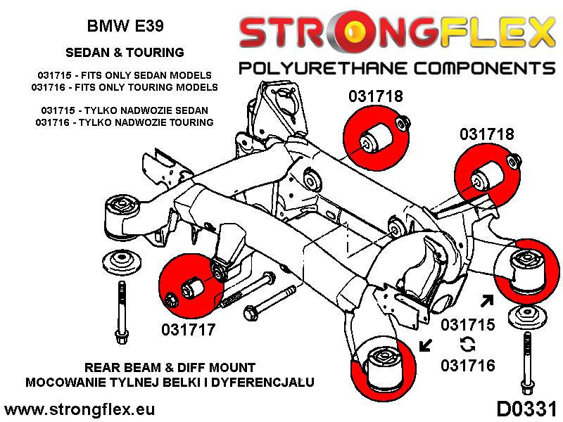 Rear beam mount bush SPORT - BMW > Serie 5 > IV  E39 > E39  Sedan