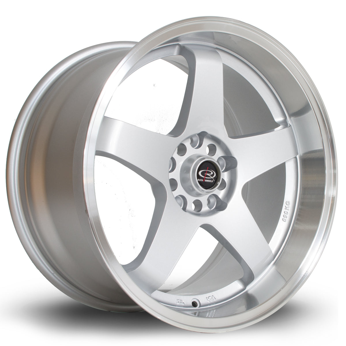 Llanta Rota GTR-D 18x10" 5x114.3 ET35 plata / labio pulido