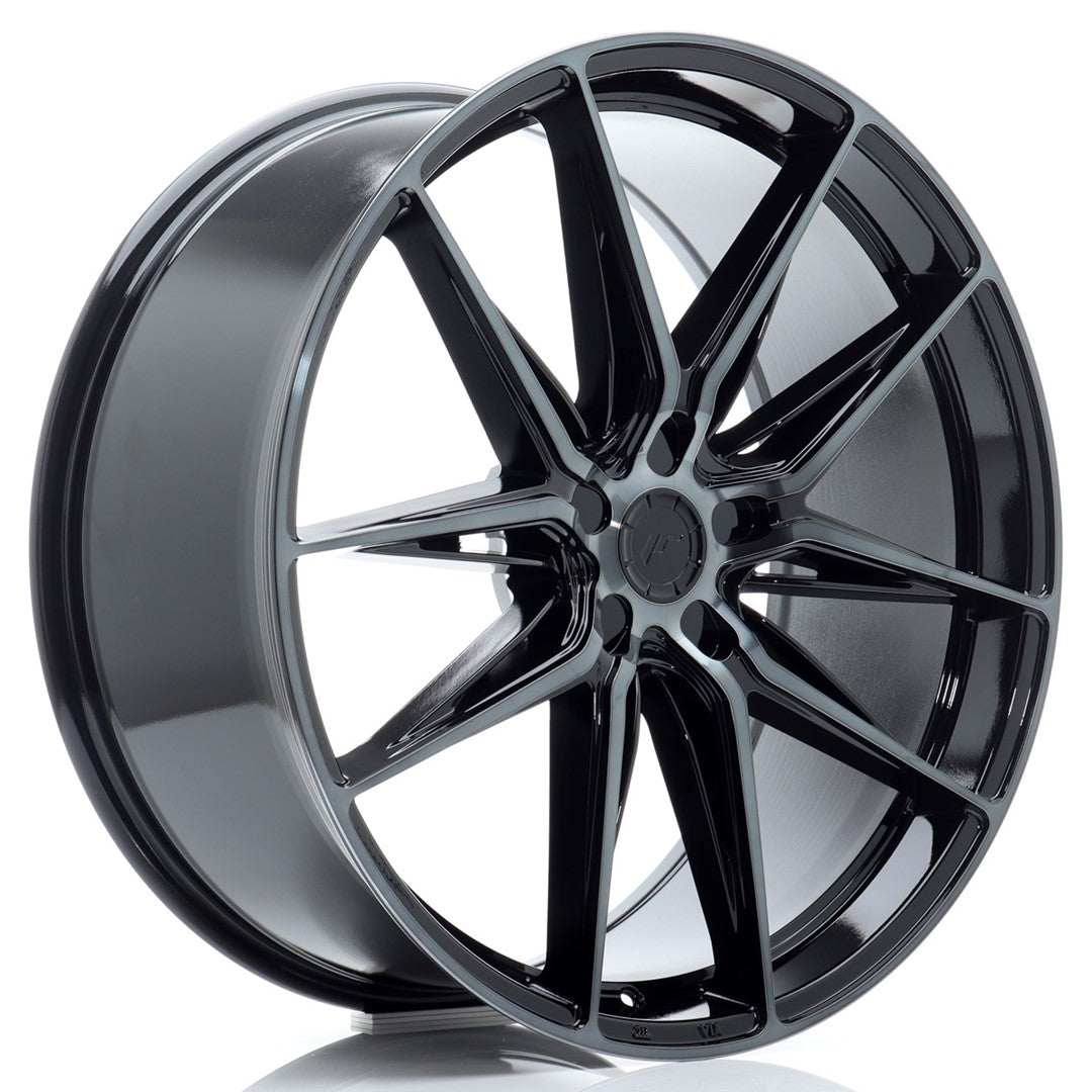 Llanta Japan Racing JR-44 22x9" 5 tornillos a medida ET15-35 negro brillo / frontal tintado