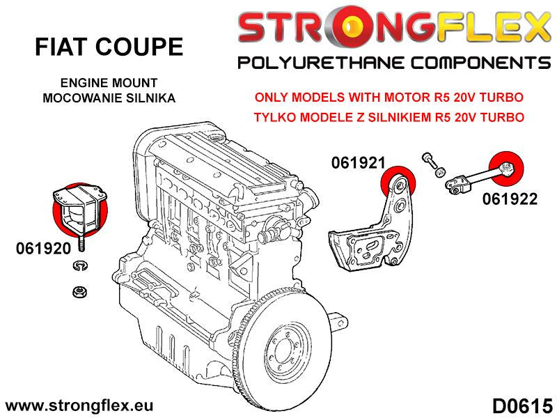 Soporte de motor Fiat Coupe Turbo R5 220PS Fiat Coupé (061921B)