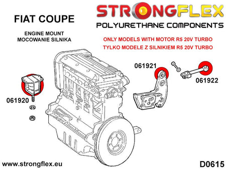 Soporte de motor Fiat Coupe Turbo R5 220PS Fiat Coupé (061921B)