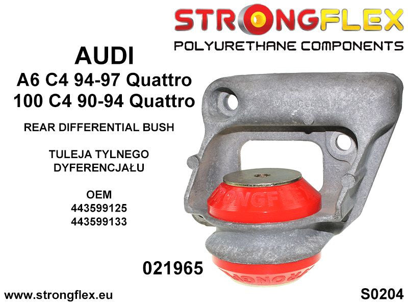 Silentblock trasero del diferencial trasero 55 mm SPORT Audi A6 C4 C3 (021965A)