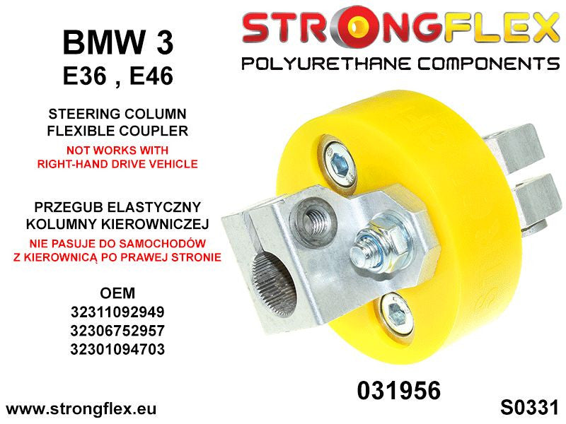 Steering column flexible coupler SPORT - BMW > Serie 3 > III  E36 > E36  Compact|BMW > Serie 3 > III  E36 > E36  M3|BMW > Serie 3 > III  E36 > E36 |BMW > Serie 3 > IV  E46 > E46  rwd|BMW > Serie 3 > IV  E46 > E46  M3|BMW > Serie 3 > IV  E46 > E46  xi / xd