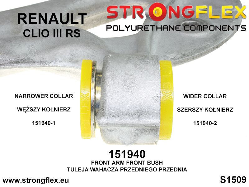Silentblock de horquilla delantera delantero SPORT Renault Clio (151940A)