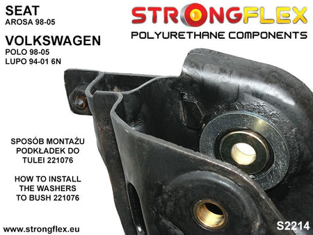 Silentblock trasero del brazo delantero Seat Arosa 6H 6N Polo Lupo (221076B)