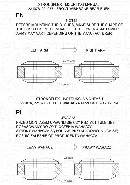 Silentblock trasero del brazo delantero Seat Arosa 6H 6N Polo Lupo (221076B)