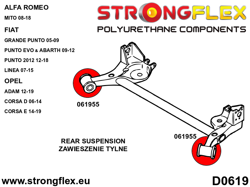 Kit de suspensión delantera y eje trasero SPORT Alfa Romeo Mito type 955 (066040A)