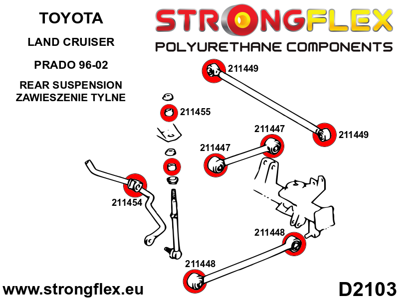 Silentblock de bieleta final de la estabilizadora trasera SPORT Toyota (211455A)