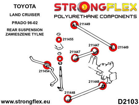 Kit completo de suspensión SPORT Toyota Land Cruiser J90 4Runner (216125A)