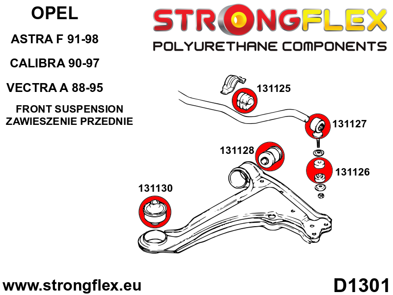 Kit de suspensión delantera y eje trasero SPORT Opel Astra FWD Vectra (136025A)