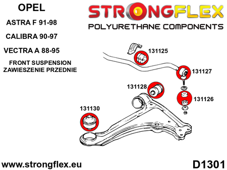 Kit de suspensión delantera y eje trasero SPORT Opel Astra FWD Vectra (136025A)