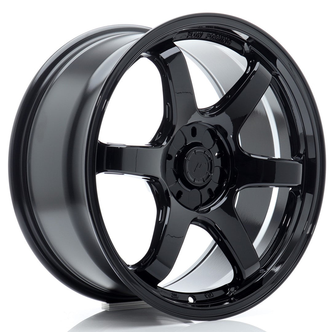 Llanta Japan Racing SL-03 Super Light 18x8" 5 tornillos a medida ET20-35 negro brillo