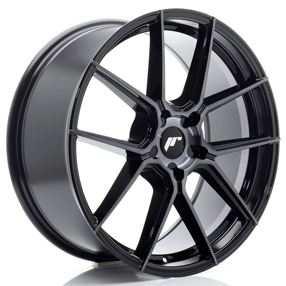 Japan Racing JR-30 20x8" (5 hole custom PCD) ET20-40, Machined Black, Tinted Face