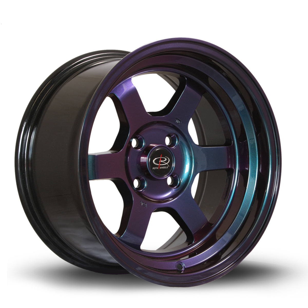 Llanta Rota Grid V 15x8" 4x100 ET0 cromado / titanio