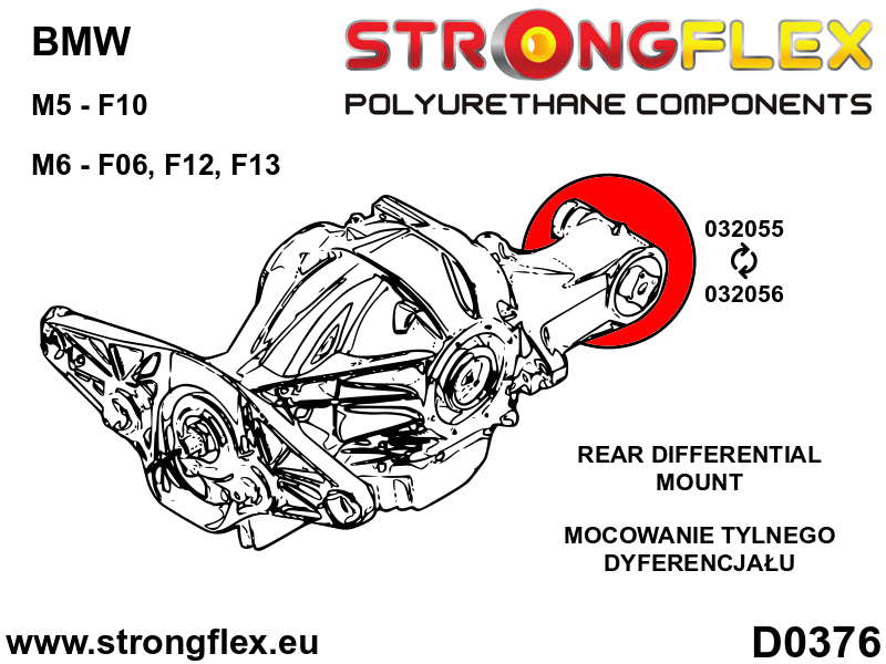 Rear differential bush insert SPORT - BMW > Serie 5 > VI  F10 / F11 / F07 > F10 M5 |BMW > Serie 6 > III  F06 / F12 / F13 > F06 / F12 / F13 M6