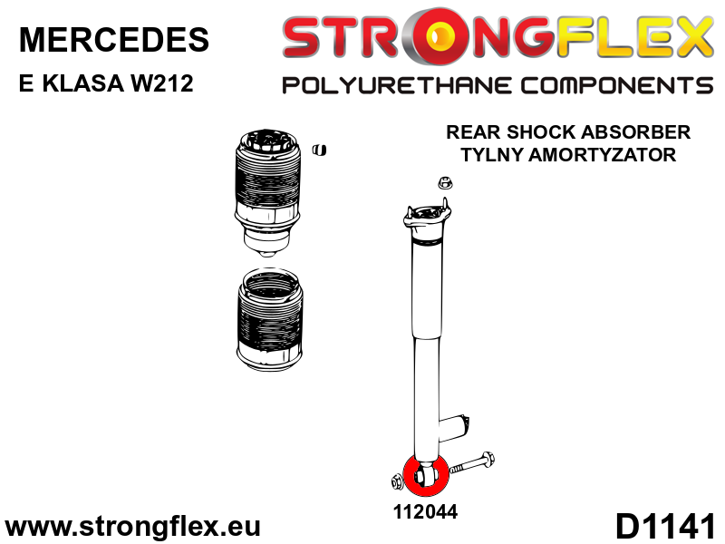Silentblock del amortiguador trasero SPORT Mercedes Clase E W212 RWD 4MATIC (112044A)