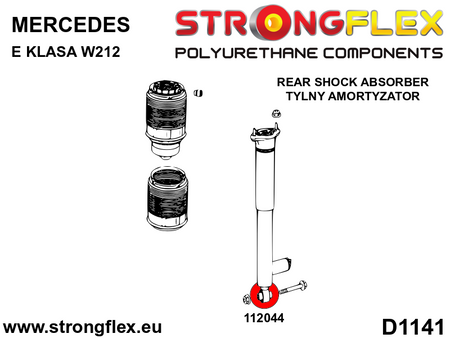 Silentblock del amortiguador trasero Mercedes Clase E W212 RWD 4MATIC (112044B)