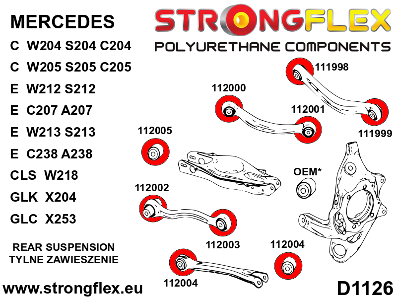Kit completo de suspensión SPORT Mercedes Clase E W212 C218 4MATIC CLS (116273A)