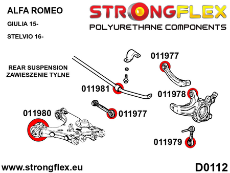 Silentblock delantero del brazo inferior trasero SPORT Alfa Romeo Stelvio (011980A)