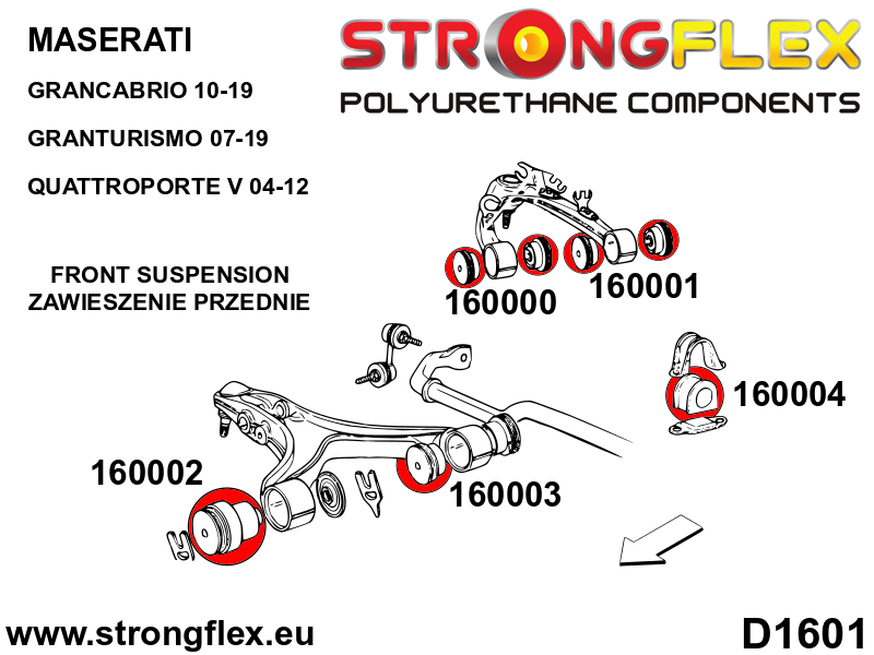 Kit de suspensión delantera SPORT Maserati GranCabrio GranTurismo (166102A)
