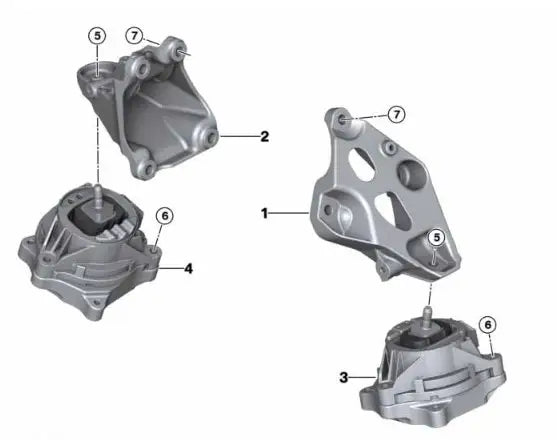 Aluminium engine mounts BMW F2X, F3X (not M models) - 6 cylinder engines