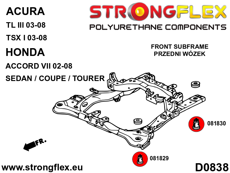 Kit completo de suspensión SPORT Acura TL UA6 UA7 CL9 TSX Accord (086233A)