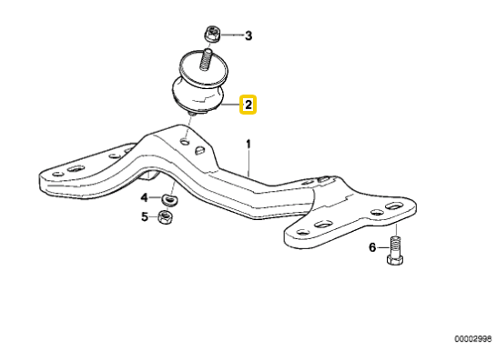 Aluminium engine and gearbox mountings BMW E36, E46