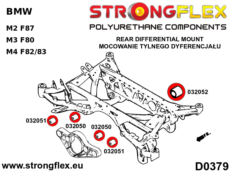 Rear diff mount - front bush SPORT - BMW > Serie 3 > VI  F30 / F31 / F34 / F80 > F80  M3|BMW > Serie 2 > I  F22 / F23 / F87 > M2 F87 |BMW > Serie 4 > I  F32 / F33 / F36 / F82 / F83 > F82 / F83  M4