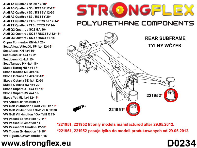 Kit completo de suspensión Audi A3 8V 8Y 8S F3 5F 5E B8 3H 5G Quattro 4x4 (026275B)