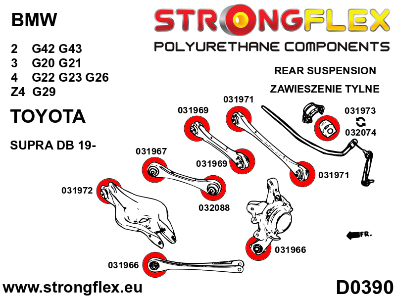 Rear anti roll bar bush SPORT - Toyota > Supra > V  DB|BMW > Z4 > III  G29|Mini > Mini F55/F56/F57 |Mini > Mini F54 Clubman / F60 Countryman  > F54 / F60 FWD|Mini > Mini F54 Clubman / F60 Countryman  > F54 / F60 ALL4|BMW > Serie 1 > III  F40 > F40 FWD|BMW