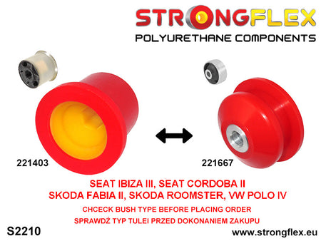Silentblock trasero del brazo delantero SPORT Audi A3 8P 6L 1P 5P 7N 6Y 5J (221403A)
