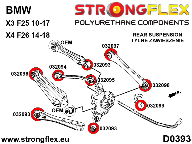 Rear arm bush SPORT - BMW > X3 > II  F25|BMW > X4 > I  F26