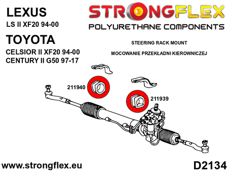 Abrazadera del mecanismo de dirección Lexus LS XF20 Century II  97-17 (211939B)
