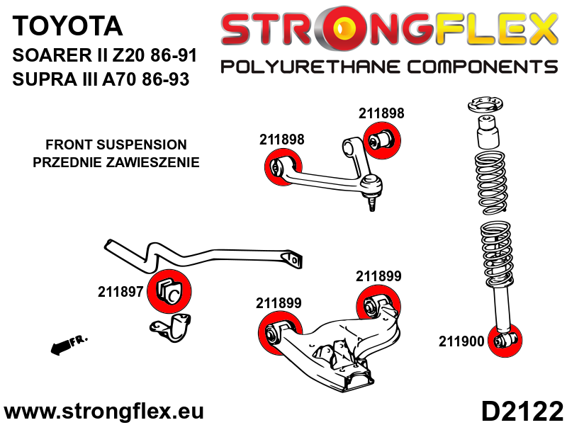 Kit completo de suspensión SPORT Toyota Supra A70 Z20 Soarer (216236A)